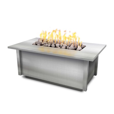 THE OUTDOOR PLUS 48 Rectangular Salinas Fire Table - Stainless Steel - Match Lit - Natural Gas OPT-SALSS48-NG